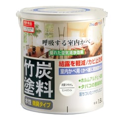 水性竹炭塗料 1.6L 炭調ミントホワイト