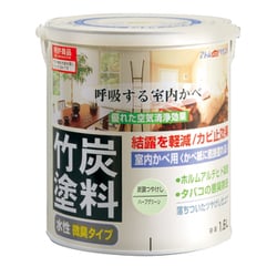 水性竹炭塗料 1.6L 炭調ハーブグリーン