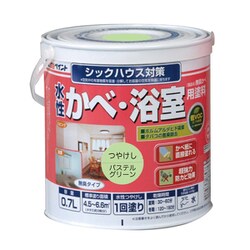 水性かべ・浴室用塗料（無臭かべ）0.7L パステルグリーン