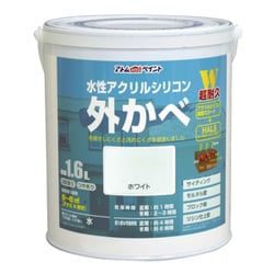 水性アクリルシリコン外かべ用 1.6L ホワイト