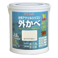 水性アクリルシリコン外かべ用 1.6L ホワイトアイボリー