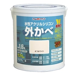 水性アクリルシリコン外かべ用 1.6L オフホワイト