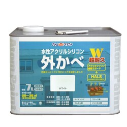 水性アクリルシリコン外かべ用 7L ホワイト
