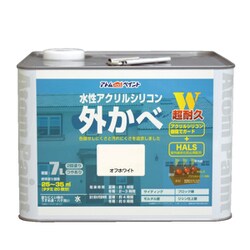 水性アクリルシリコン外かべ用 7L オフホワイト