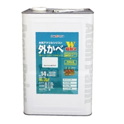 水性アクリルシリコン外かべ用 14L グレイッシュホワイト