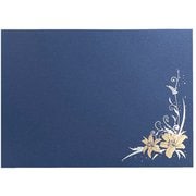 新仏事台紙 ゆり 横 L判 1面 藍色 19516-0