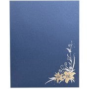 新仏事台紙 ゆり 縦 2L 1面 藍色 19520-7