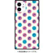 PEKO-07B [iPhone 12 mini 用 スクエアガラスケース ペコちゃん 総柄]