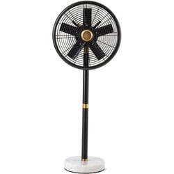 リビング扇風機 MARBLE FAN DCモーター搭載 無段階風量調整 ブラック RFM-001 BK