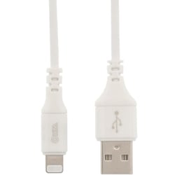 AudioComm USB Type-A to Lightningケーブル 充電/転送 MFi認証 1.8m ホワイト SIP-L18AH-W
