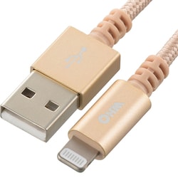AudioComm USB Type-A to Lightningケーブル 高耐久 充電/転送 MFi認証 1.8m SIP-L18TAH-N