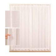 ミラーレースカーテン ウォッシャブル 防炎 日本製 幅40cm×丈149cm 1枚 berui-re-40x149