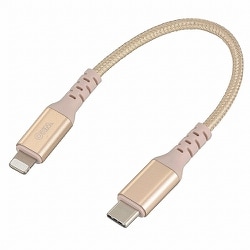 高耐久ライトニングケーブル USB Type-C/Lightning 0.15m PD対応 SIP-L015TCH-N