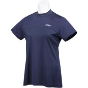 TSWC2106NV-L [ゴルフ シャツ レディース デルタ×ストレッチスムースモックシャツ Lサイズ ネイビー]