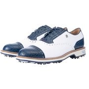 53929 21 DRYJOYS PREMIERE TA WT/NV W250 [ゴルフシューズ ドライジョイズ プレミア ターロウ レース メンズ 2021年モデル ホワイト/ネイビー W25.0cm]