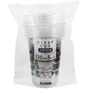 フタ付きクリアカップ モノトーンロゴ 530ml 5セット入