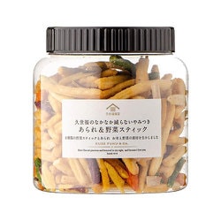 fsh01005 久世福のなかなか減らない やみつきあられ＆野菜スティック 250g