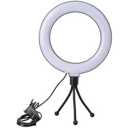 VLOG LEDリングライト6インチ＋ミニ三脚 E-2302