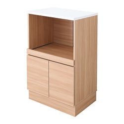 日本製 レンジ台 スライド棚付 扉付 ナチュラル MCW-590N