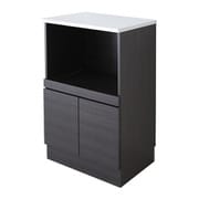 MCW-590K [日本製 レンジ台 スライド棚付 扉付 ブラック]