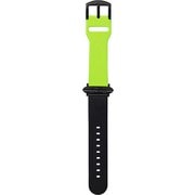 GWBNE-AW01NGR [Apple Watch （44/42mm） NEON ItalianGenuineLeather Watchband NGR ネオングリーン/ブラック]