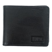 EDWIN イタリアンレザー エンボス 二つ折財布 小銭入れ付 イタリアンレザー BLACK 22219021