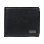 EDWIN ダークメタルプレート 二つ折財布 小銭入れ付 合成皮革 BLACK 22229054
