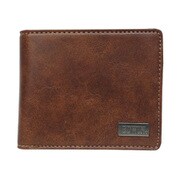 EDWIN ダークメタルプレート 二つ折財布 小銭入れ付 合成皮革 D.BROWN 22229054