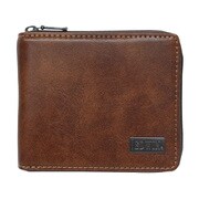 EDWIN ダークメタルプレート R-ZIP 二つ折財布 小銭入れ付 合成皮革 D.BROWN 22229055