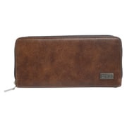 EDWIN ダークメタルプレート ラウンドジップ長財布 小銭入れ付 合成皮革 D.BROWN 22239072