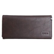 EDWIN ワックスコード エンボス 長財布 小銭入れ付 合成皮革 D.BROWN 22249146