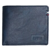 EDWIN ワックスコード エンボス 二つ折財布 小銭入れ付 合成皮革 NAVY 22249147