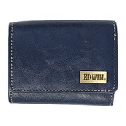 EDWIN ホワイトステッチ 三つ折財布 小銭入れ付 合成皮革 NAVY 22259160