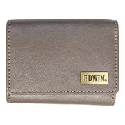 EDWIN ホワイトステッチ 三つ折財布 小銭入れ付 合成皮革 SILVER 22259160