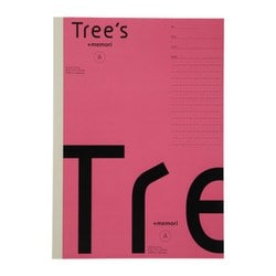 セミB5 Tree'sノート プラスメモリ罫 A罫30枚ピンク 1冊 UTRP3AP