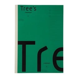 セミB5 Tree'sノート プラスメモリ罫 B罫30枚グリーン 1冊 UTRP3BG