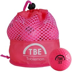 TBM-2MBP [ゴルフボール Tobiemon 飛衛門 2ピース メッシュバッグ入 ピンク]