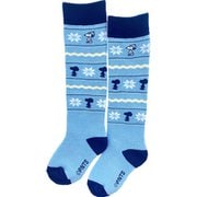 PEANUTS SNOOPY SOCKS VSJK1008 サックス(SX) 19-23cm [スキーソックス ジュニア]