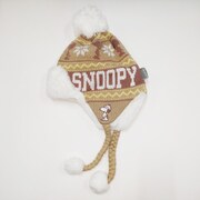 PEANUTS SNOOPY スヌーピー SNOW BONBON EAR COVER BEANIE VSJB1016 ベージュ(BE) [ニットキャップ ビーニー ジュニア]