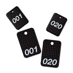 クロークチケット 001～020 黒 BF-160-BK