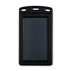 名札ケース レザー調タテ名刺 10枚 黒 NX-131-BK
