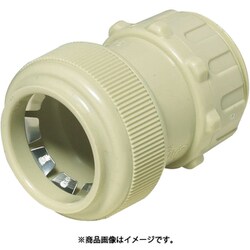 FPK-28Y10 [PF菅用 コネクタ ワンタッチ型 適合管28適合ノック径φ34 ベージュ 10個]
