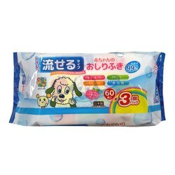 ヨドバシ Com 昭和紙工 Showashikou いないいないばあっ 流せる赤ちゃんのおしりふき60枚3p 水に流せるタイプ 無香料 通販 全品無料配達