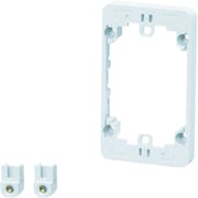 MSW-1W [モール用スイッチ枠1ヶ用 ナットボス付 側面ノック数10適合モール1～2号 ホワイト]