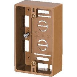 MSB-1B [モール用スイッチボックス1ヶ用 側面ノック数8適合モール1～3号 茶]