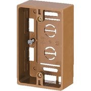 MSB-1B [モール用スイッチボックス1ヶ用 側面ノック数8適合モール1～3号 茶]