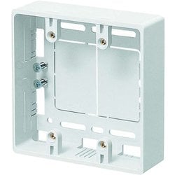 MSB-2W [モール用スイッチボックス2ヶ用 側面ノック数10適合モール1～4号 カベ白]