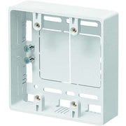MSB-2W [モール用スイッチボックス2ヶ用 側面ノック数10適合モール1～4号 カベ白]