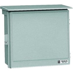 WB-13AG [ウオルボックス プラスチック製防雨ボックス 屋根付ヨコ型 グレー]