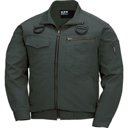XE98102-62-S [ジーベック 空調服 綿薄手現場服ヘリンボンフルハーネス仕様空調服 アーミーグリーン Sサイズ]